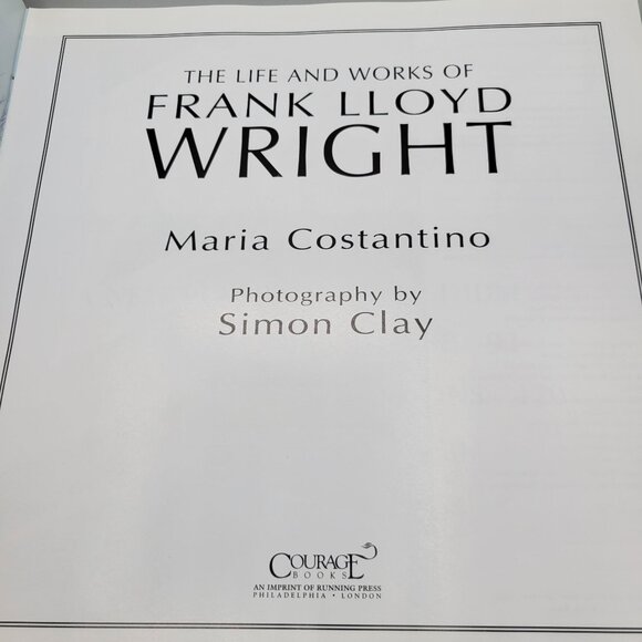 The Life And Works Of Frank Lloyd Wright By Maria Costantino Hardcover Book - Picture 3 of 10